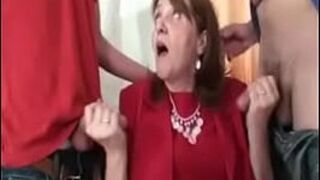 Bossy old bitch fucked by two employers Bossy old bitch fucked by two workers - Mature sex video - T porn video